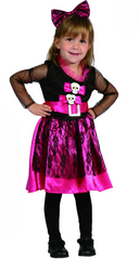 Skeleton Costume (Dress, Hair Band with a Bow) - TODDLER (92-104CM) | 92433
