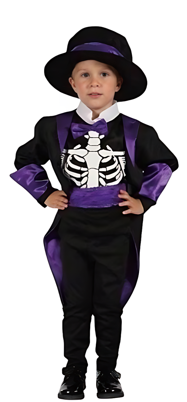 Skeleton Costume (Hat, Vest, Jacket, Belt) - INFANT (80-92CM) | 092149