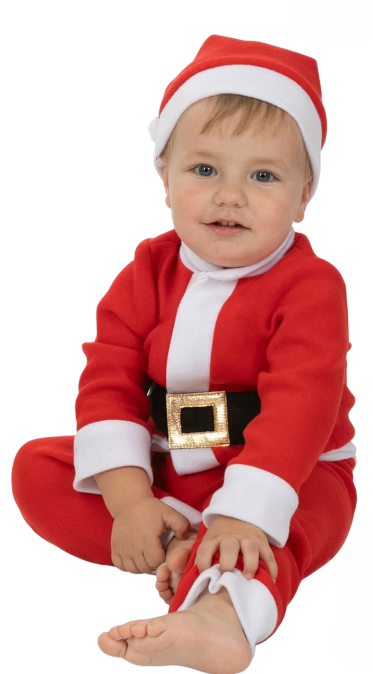 Santa Claus Baby Costume (Shirt, Pants, Belt, Hat) - Infant (80-92CM) | SA009-15