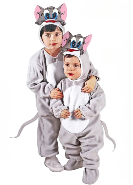 Tom Cat Children’s Costume (Jumpsuit and Cat Hat) - INFANT (80-92CM) | 36029