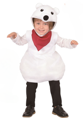 White Bear Costume (Jumpsuit, Hood) - INFANT (80-92CM) | 092595