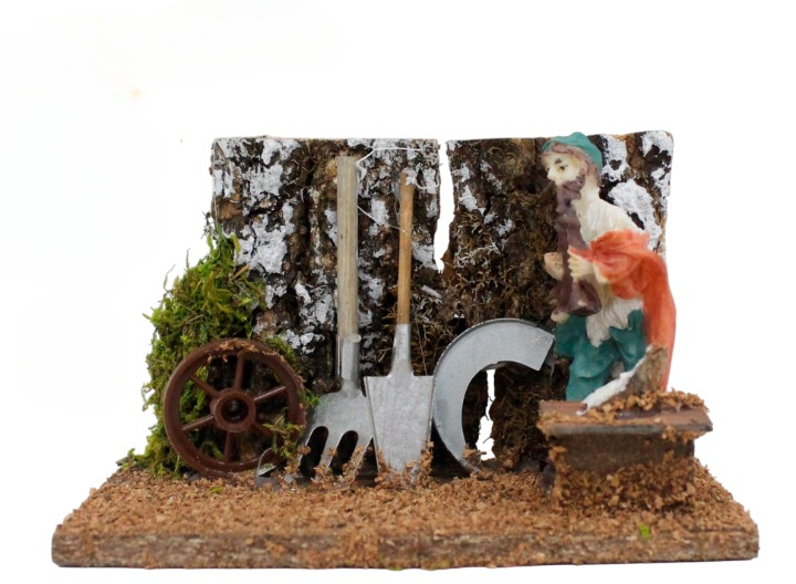 Christmas Nativity Farmer Scene with Tools | AUS162241