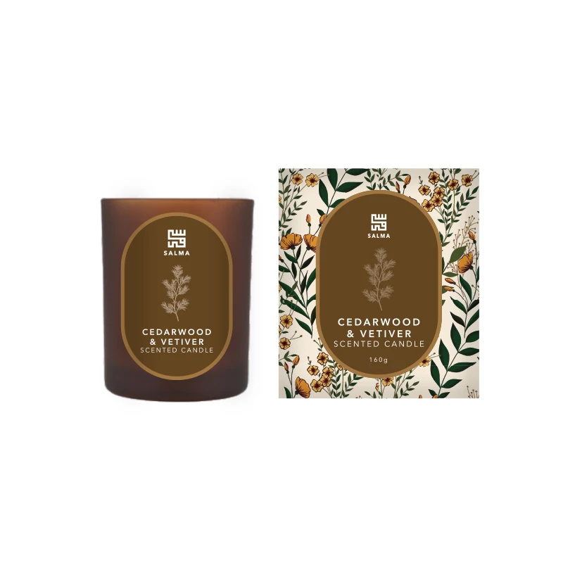 Salma Cedarwood & Vetiver Scented Candle 160g