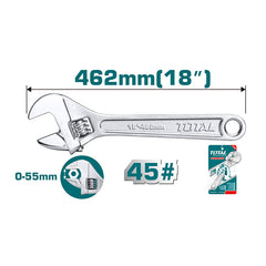 18" مفـتاح انكليزي total total