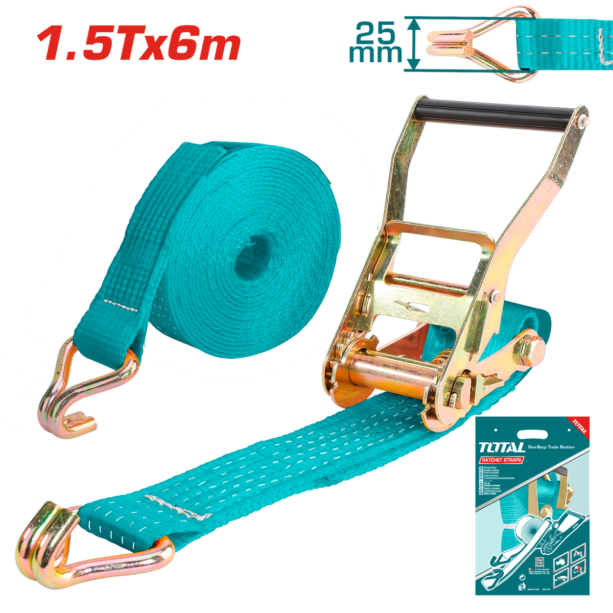 Total 1.5Ton 25MMX6M حزام طقطاق | THTRS2061