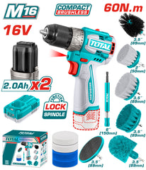 Total 16VX60NMX2BX1C مجموعة مقدح بطارية مع فراشي تنظيف | TOSLI240786
