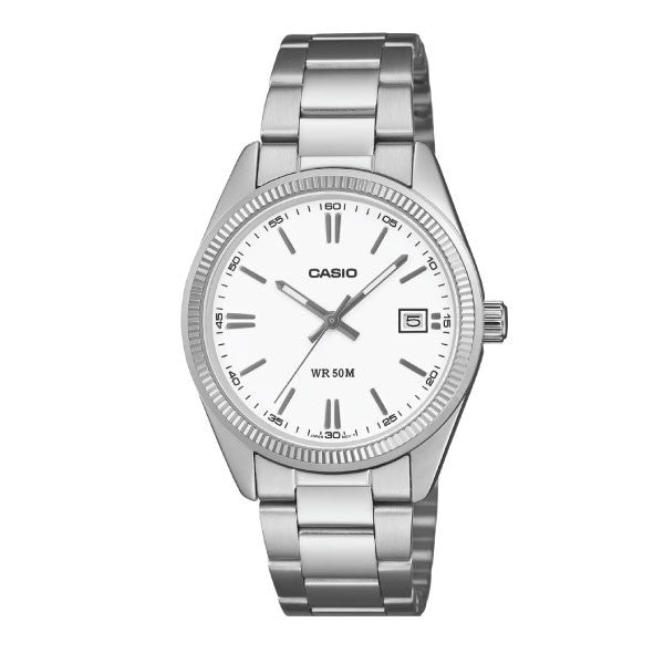 Casio Unisex 3-Hand Watch - Silver / White | UTP-1302PD-7AVDF