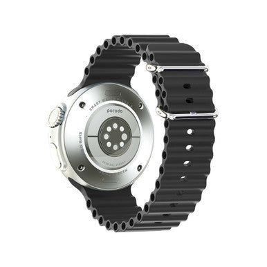 Porodo Ultra Evo Smart Watch 1.51" Wide Touch Screen , Black | PD-SWURTI-BK