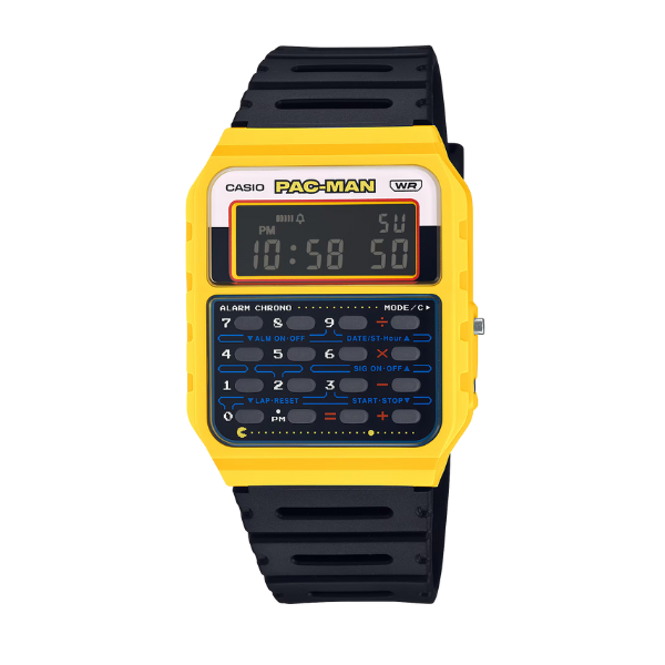 Casio PAC-MAN Calculator Watch - Black / Multicolor | CA-53WPC-1BDR