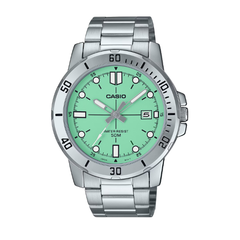 Casio Men 3H Watch - Green / Silver | MTP-VD01D-3E1VUD