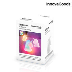 InnovaGoods مصباح يونيكورن متعدد الألوان ليديكورن | V0100966