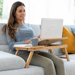 InnovaGoods Bamboo Folding Side Table Lapwood | V0103031