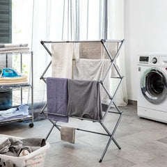 InnovaGoods Folding And Extendable Metal Clothes Dryer With 3 Levels Cloxy (11 Bars) | V0103215