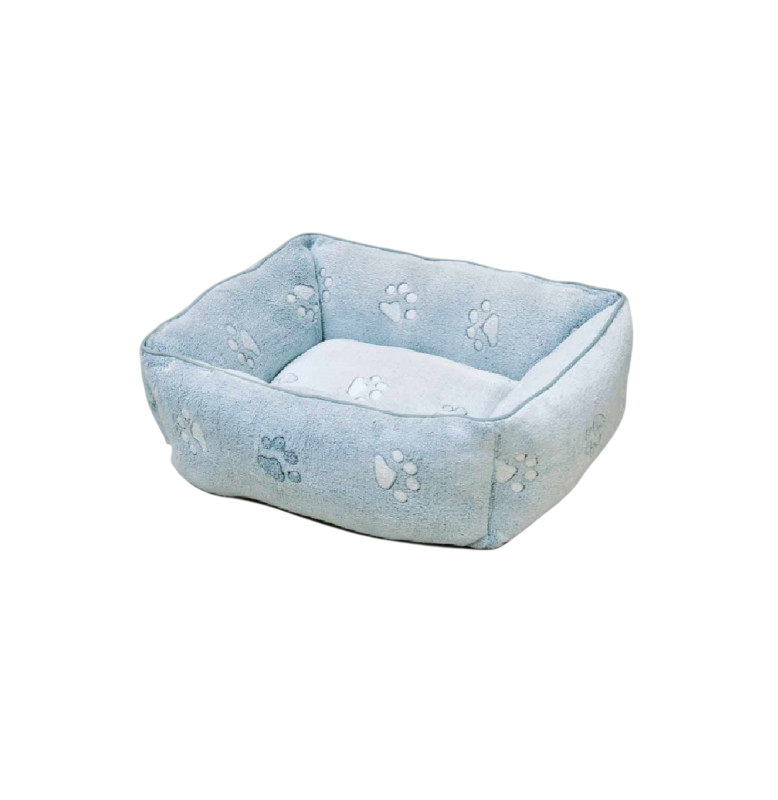 Nobby Comfort Bed Square Classic "Paw" Grey 60 × 50 × 18cm | NO52640