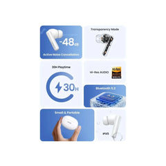 UGREEN HiTune T6S TWS Hybrid ANC Earbuds Premium Sound & Noise Cancellation | WS205 45585