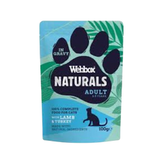 Webbox Naturals Pouch in Gravy for Cats Lamb & Turkey 100g | 864436N