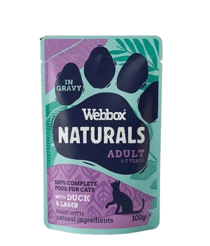 Webbox Naturals Pouch in Gravy for Cats Duck & Lamb 100g | 864436N