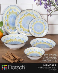 Dorsch Mandala 26-Piece Porcelain Dinnerware Set | DH-09395