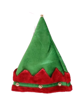 Christmas Elf Hat with Bells - Green & Red | AL170