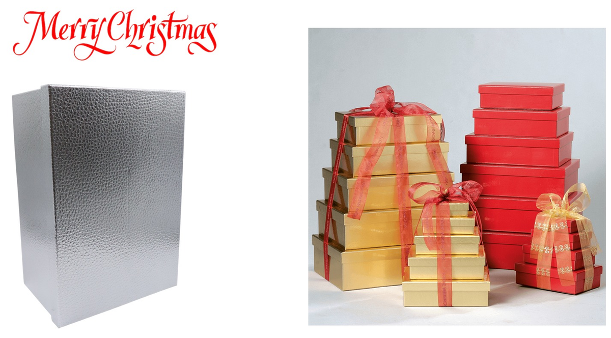 Red Premium Gift Box Tower Set - 10 Pieces Assorted Sizes | AL3232-7
