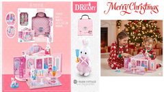 Dreamy Bay Warm Cottage Fashion Playhouse Set - Bunny Doll House with Furniture & Accessories | 6629