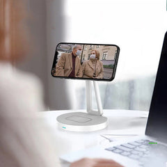 WIWU 2 in 1 Magnetic Wireless Charger M13 White | CH-M13-WT