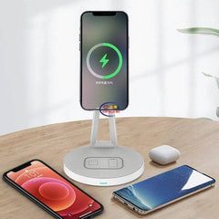 WIWU 2 in 1 Magnetic Wireless Charger M13 White | CH-M13-WT