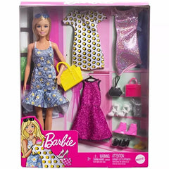 Barbie Fashion Doll with 11 Fashion Accessories - Blonde | FVJ42