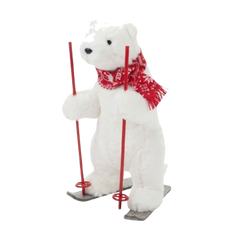 Christmas Skiing Polar Bear Decoration | YC47T03