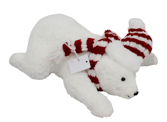 Christmas Lying Polar Bear Decoration | YCB002