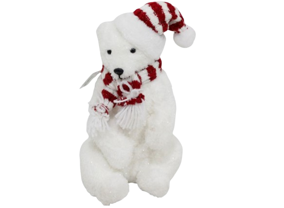 Christmas Polar Bear with Hat & Scarf | YCB004