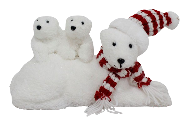 Christmas Polar Bear Family Decoration | YCB015