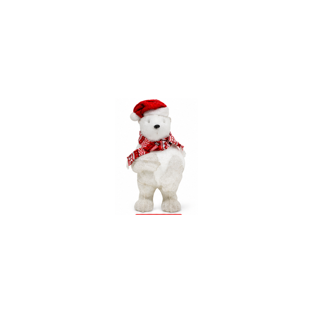 Christmas Polar Bear Decoration with Red Scarf | YCH0030-2R