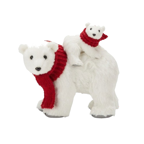 Christmas Polar Bear with Cub Decoration | YCN001