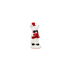 Christmas Mouse Figurine with Red Vest & Top Hat | YCZ010