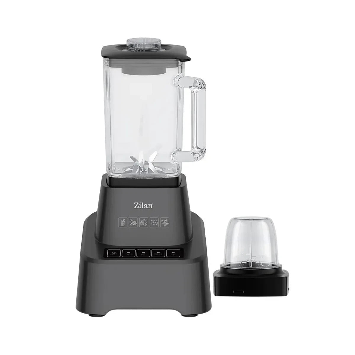 Zilan 2-in-1 Table Blender & Grinder 1200W 1.6L + 200ml - Gray | ZLN4310