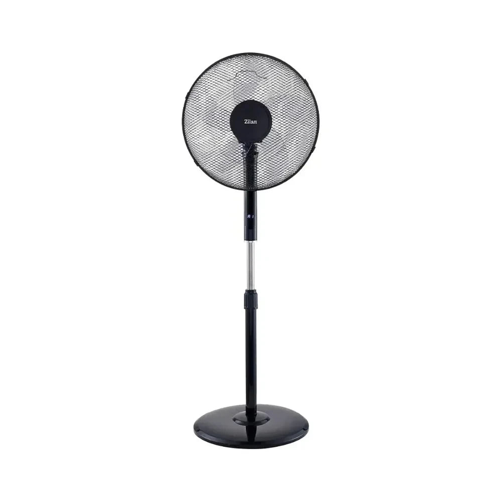 Zilan Stand Fan 16" 48W 5-Blade with Remote Control - Black | ZLN4642