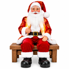Sitting Light-Up Santa Christmas Decoration | CK9182-28RG-S