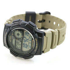 Casio Men Digital Watch - Black / Khaki | AE-1000W-5AVDF