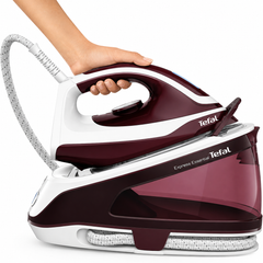 Tefal Express Essential Steam Generator Iron 5.5 Bar 2200W 1.4L - White / Burgundy | SV6120