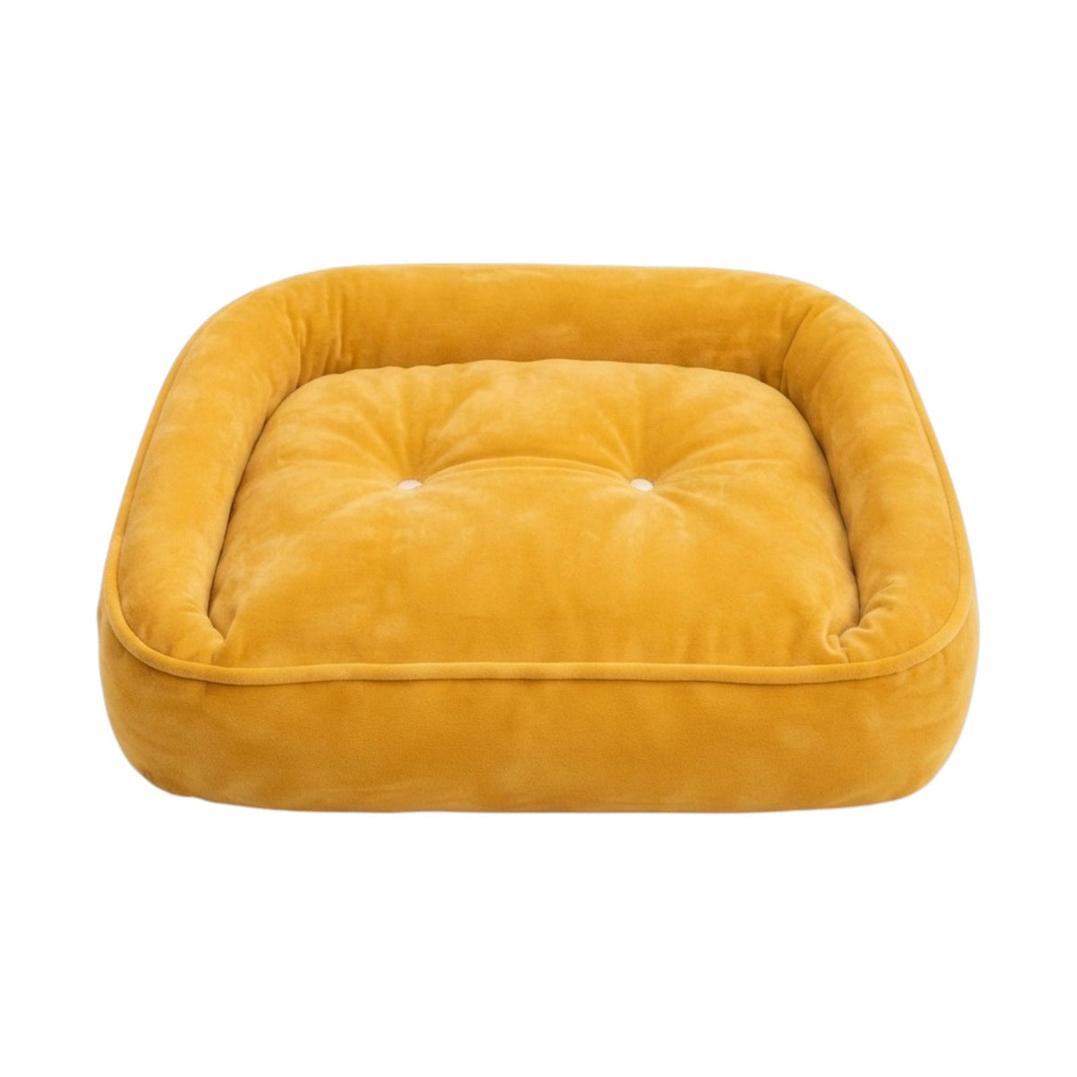 Cat Tree House Soft & Comfy Plush Pet Bed 60 x 50 x 18cm - Mustard Yellow