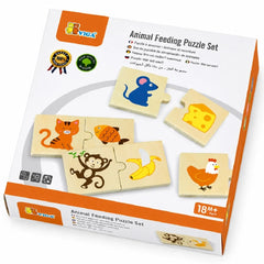 Viga Animal Feeding Puzzle Set 24-Piece | 51607