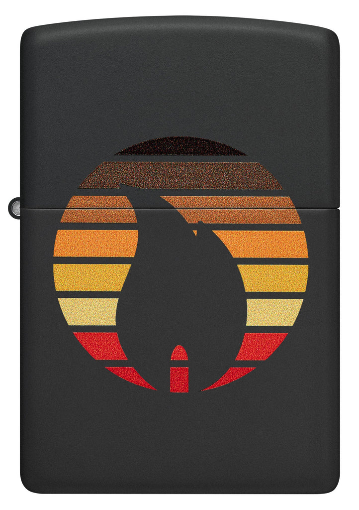 Zippo Colorblock Zippo Design Black Matte Windproof Lighter | 46168