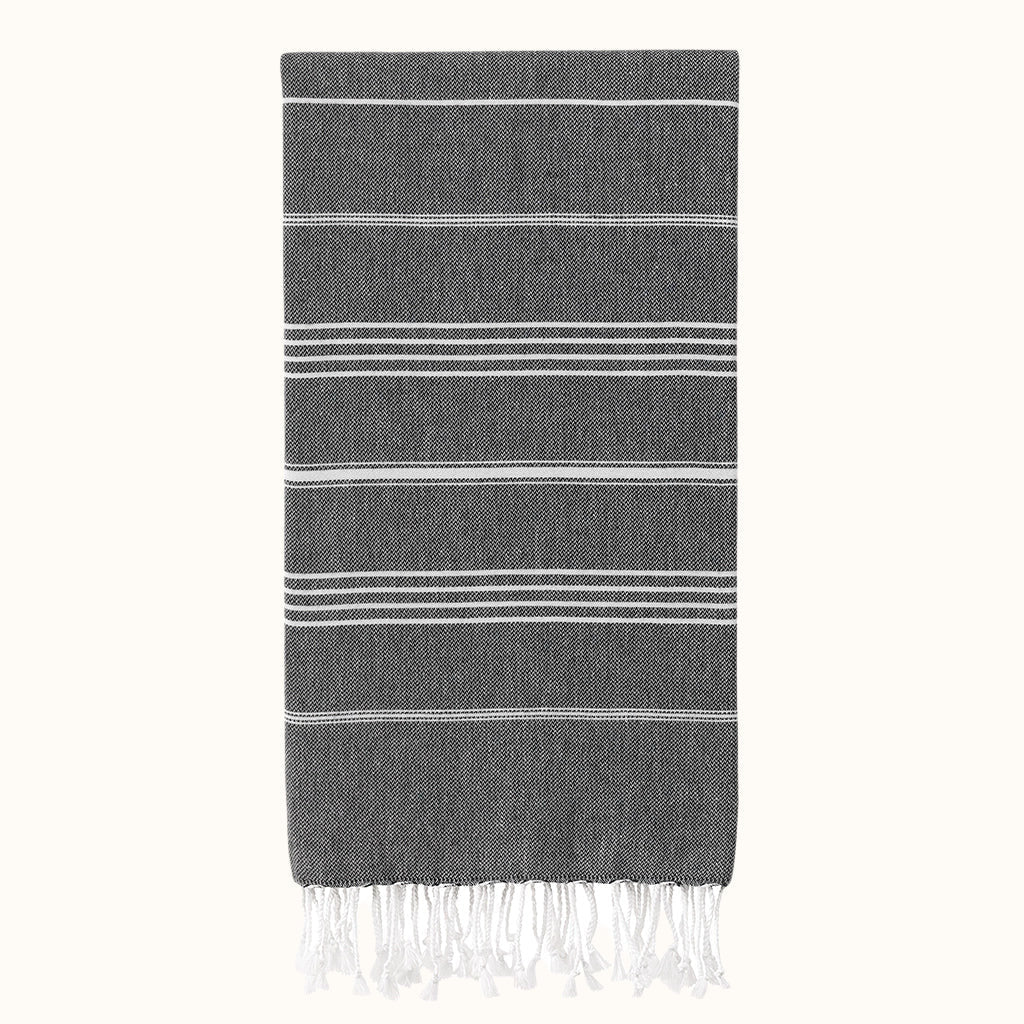 Turkish Beach Towel – Black | AL-42238-2