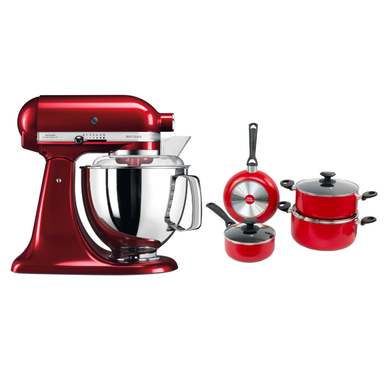 KitchenAid 4.8 L Artisan Stand Mixer with Betty Crocker Teflon Set 7 Pieces | 5KSM175PSECA + BC2038