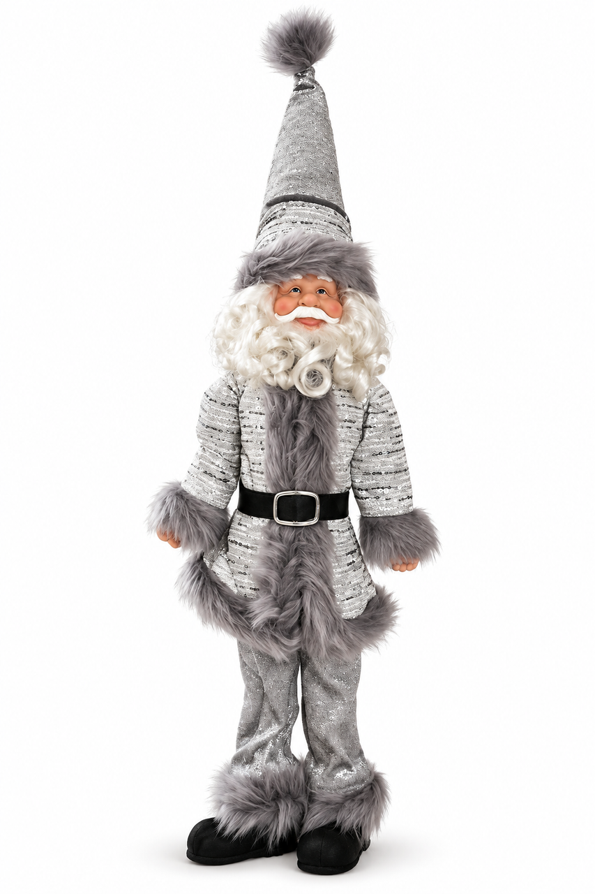 Christmas Santa Claus Decoration Silver & Grey | SF-118A6-GS