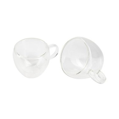 Bergner 100ml Glass Borosilicate Cup - 2 Pcs | BG-20114-MM