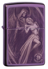 Zippo Anne Stokes Dance with Death High Polish Purple Windproof Lighter | 29717