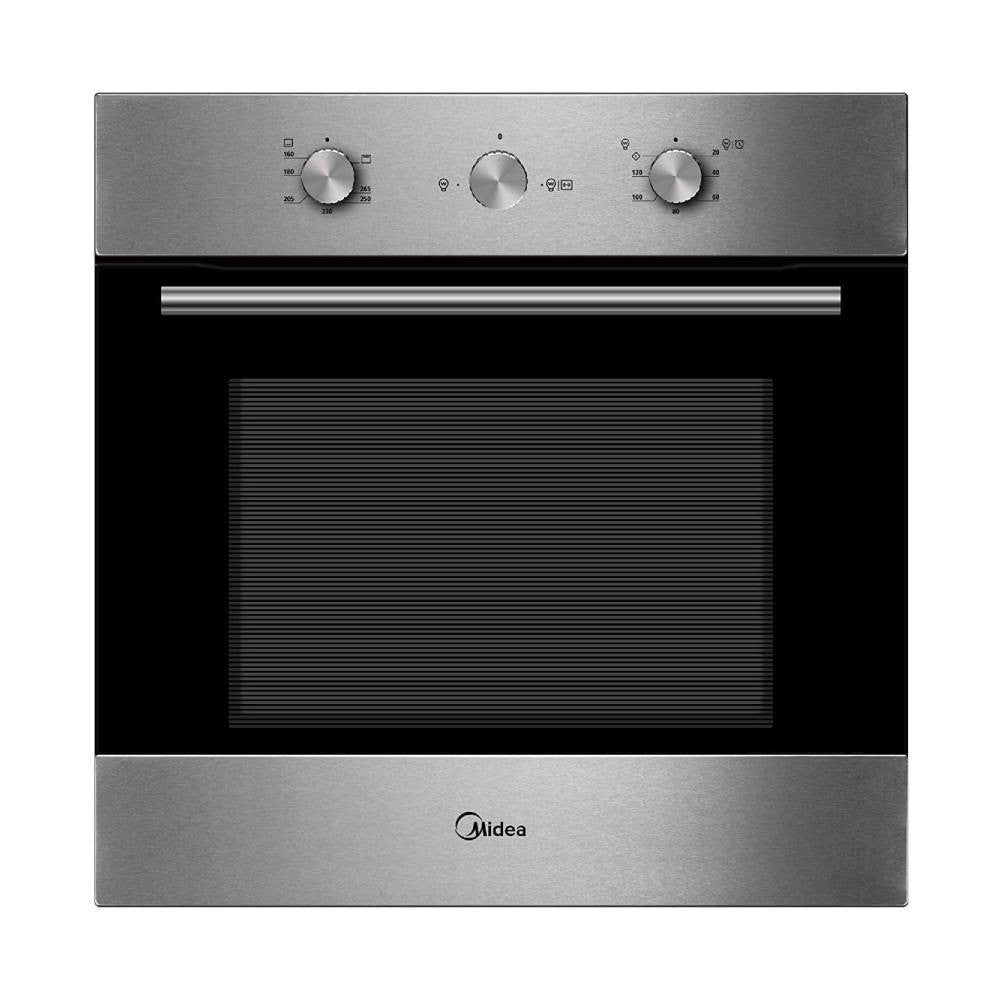 Midea Built-In Gas Oven 60cm 65L Stainless Steel - Black Glass | 65QME65006