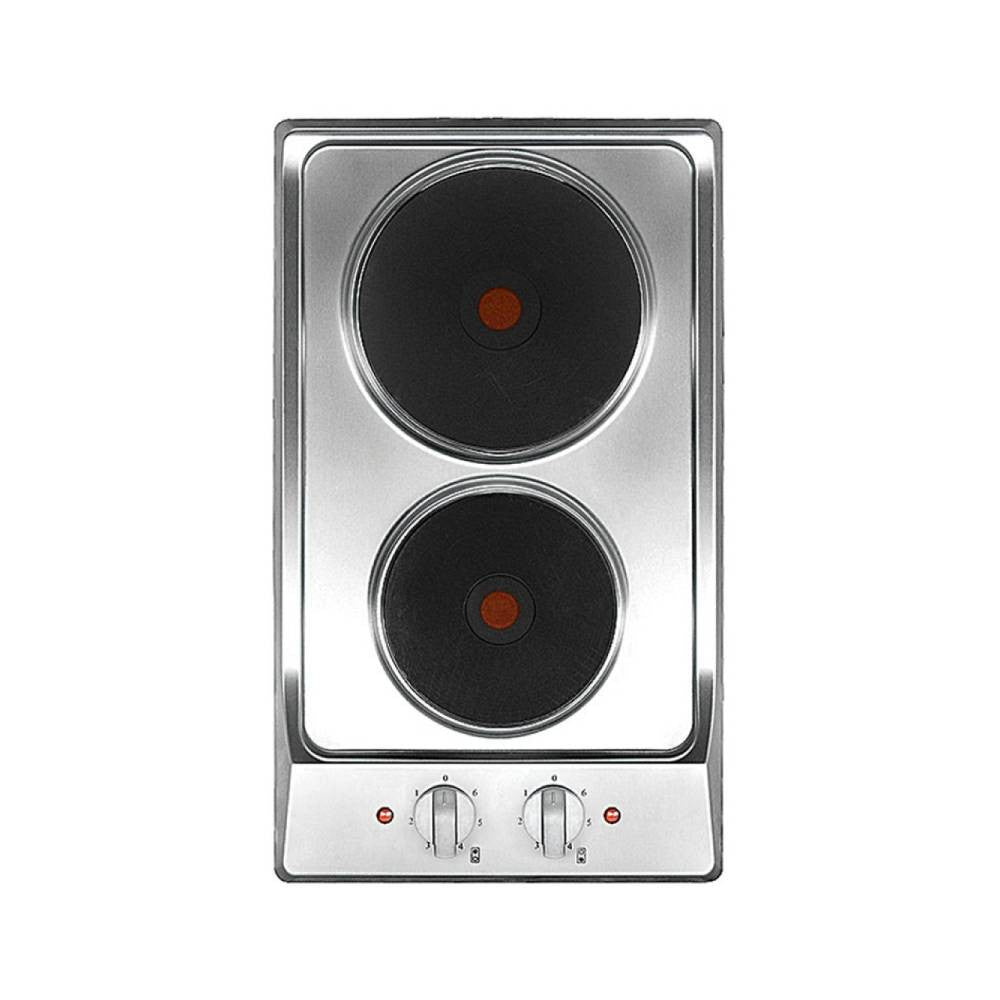 Campomatic Built-In Electric Hob 30cm 2 Plates Stainless Steel | CM2ESS